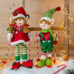 CHRISTMAS DREAM Lutin farceur en ski (H46 cm) Martine Multicolore