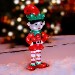 Feeric Lights & Christmas Lutin farceur lumineux 60 LED (H50 cm) Tommy Blanc froid Outlet