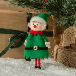 CHRISTMAS DREAM Lutin farceur à suspendre (H20 cm) Garçon et clochette Multicolore Best