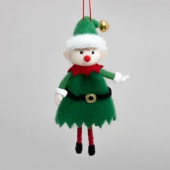 CHRISTMAS DREAM Lutin farceur à suspendre (H20 cm) Garçon et clochette Multicolore Best
