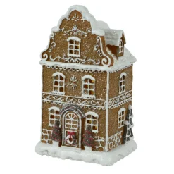 KAEMINGK Maison de village à piles (H20 cm) Gourmandise pain d'épice Marron Clearance
