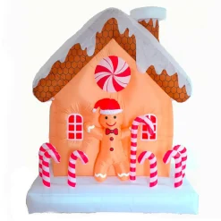 JJA Maison gonflable (180 x 70 cm) Pain d'épice et sucre d'orge Rouge Clearance