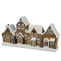 KAEMINGK Maisons décoratives lumineuse à piles (H12 cm) Village délice Blanc chaud Marron Online