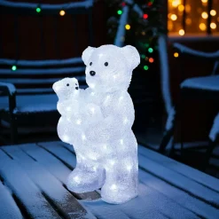JJA Maman Ours lumineuse 56 LED (H44 cm) Bébé Whisper froid Blanc Best