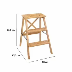 ATMOSPHERA Marche pied Bambou (H63 cm) 3 marches Naturel Outlet