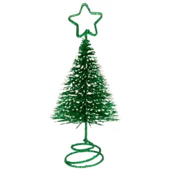 JJA Marque place en métal (H10 cm) Sapin enneigé Vert