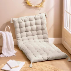 EMINZA Matelas de sol coton (120 x 60 cm) Pixel Beige Discount