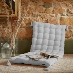 EMINZA Matelas de sol gaze de coton (60 x 120 cm) Gaïa Gris nuage Gris clair Outlet