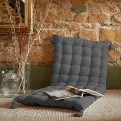EMINZA Matelas de sol gaze de coton (60 x 120 cm) Gaïa Gris granit Gris foncé Hot