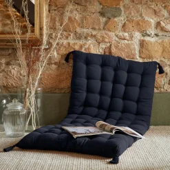EMINZA Matelas de sol gaze de coton (60 x 120 cm) Gaïa Bleu nuit Sale
