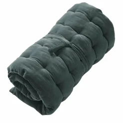 EMINZA Matelas de sol velours de coton (60 x 120 cm) Victor Gris ardoise New