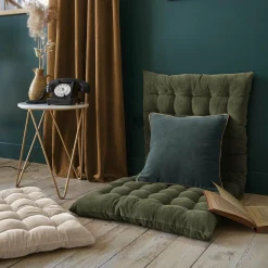 EMINZA Matelas de sol velours de coton (60 x 120 cm) Victor thym Vert Online