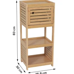 TENDANCE Meuble bas de salle de bain (36 x H83 cm) Trinidad Naturel Outlet