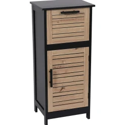 TENDANCE Meuble bas de salle de bain (37 x H83 cm) Bergen Noir Clearance