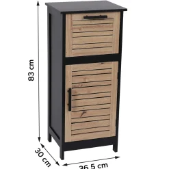 TENDANCE Meuble bas de salle de bain (37 x H83 cm) Bergen Noir Clearance