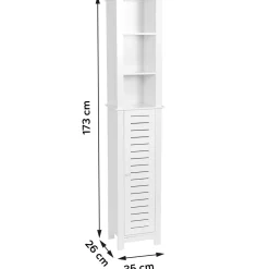 TENDANCE Meuble colonne salle de bain (35 x H173 cm) Santorin Blanc Best