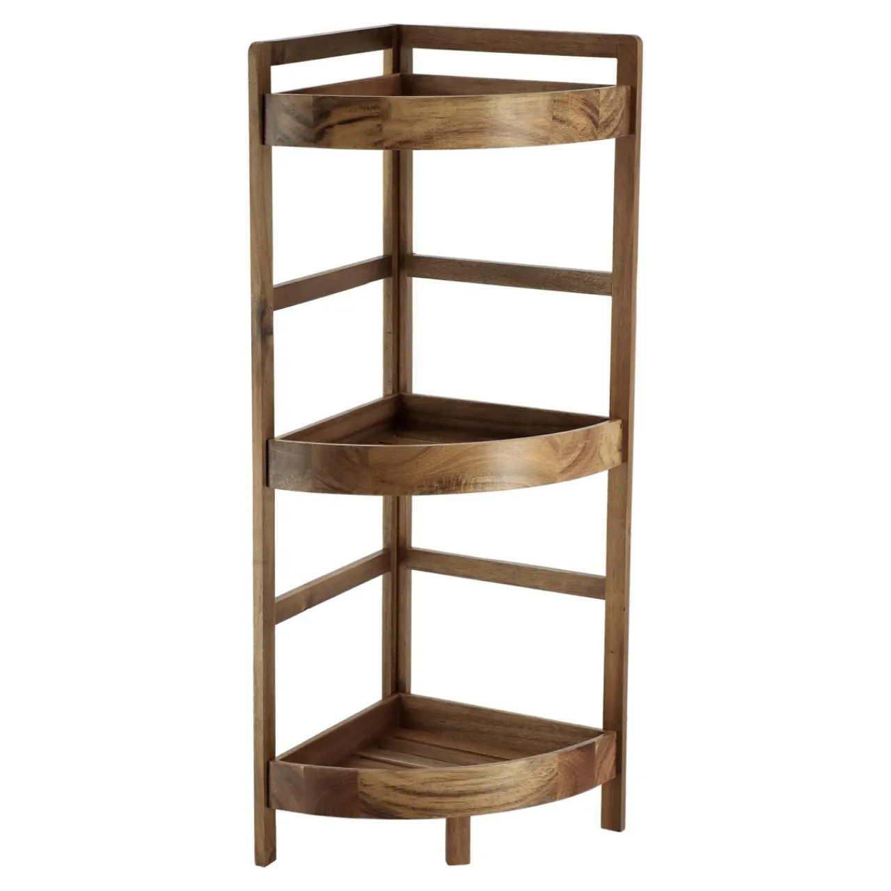 TENDANCE Meuble d'angle 3 étagères bois acacia (29 x H86 cm) Lina Marron New
