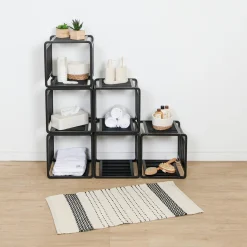 TENDANCE Meuble de rangement empilable (33 x H33 cm) Smart Kube Noir Sale