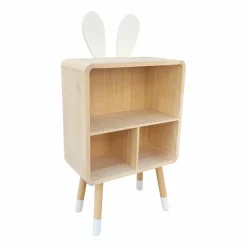 EMINZA Meuble de rangement enfant 3 cases bois (H76,5 cm) Lapin Beige Hot