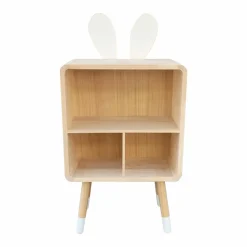 EMINZA Meuble de rangement enfant 3 cases bois (H76,5 cm) Lapin Beige Hot