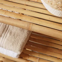 EMINZA Meuble de rangement pliable en bambou 3 étagères (56 x H90 cm) Hanoï Naturel Online