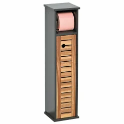 TENDANCE Meuble dérouleur papier toilette avec réserve(H75 cm) Elément Acacia Bois New