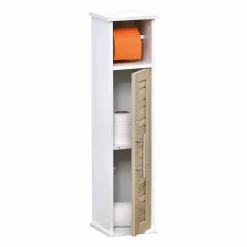 TENDANCE Meuble dérouleur papier toilette avec réserve (H75 cm) Stockholm Blanc Discount