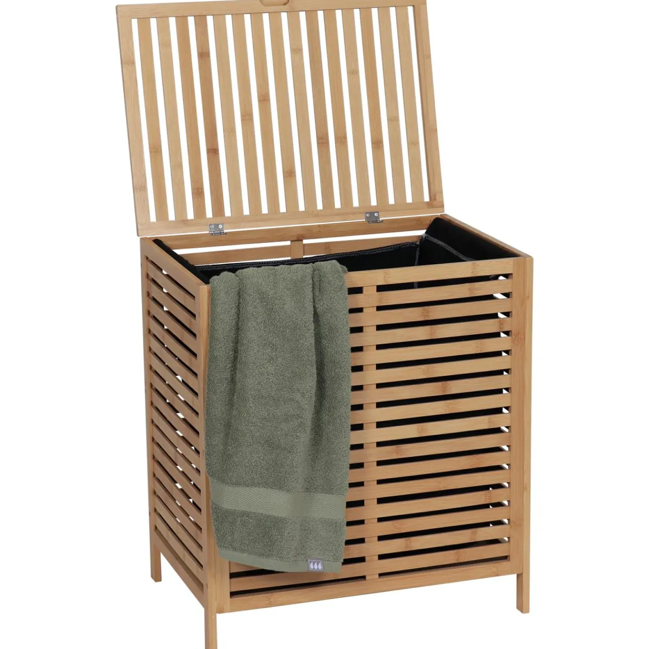 TENDANCE Meuble panier à linge en bambou (53 x H60 cm) Harmonie Naturel Hot