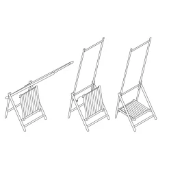 EMINZA Meuble portant pliable avec penderie en bambou (H176 cm) Hanoï Naturel Discount