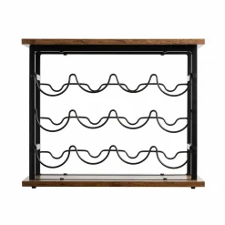 EMINZA Meuble range-bouteilles industriel 12 emplacements (H40 cm) Auguste Noir Outlet