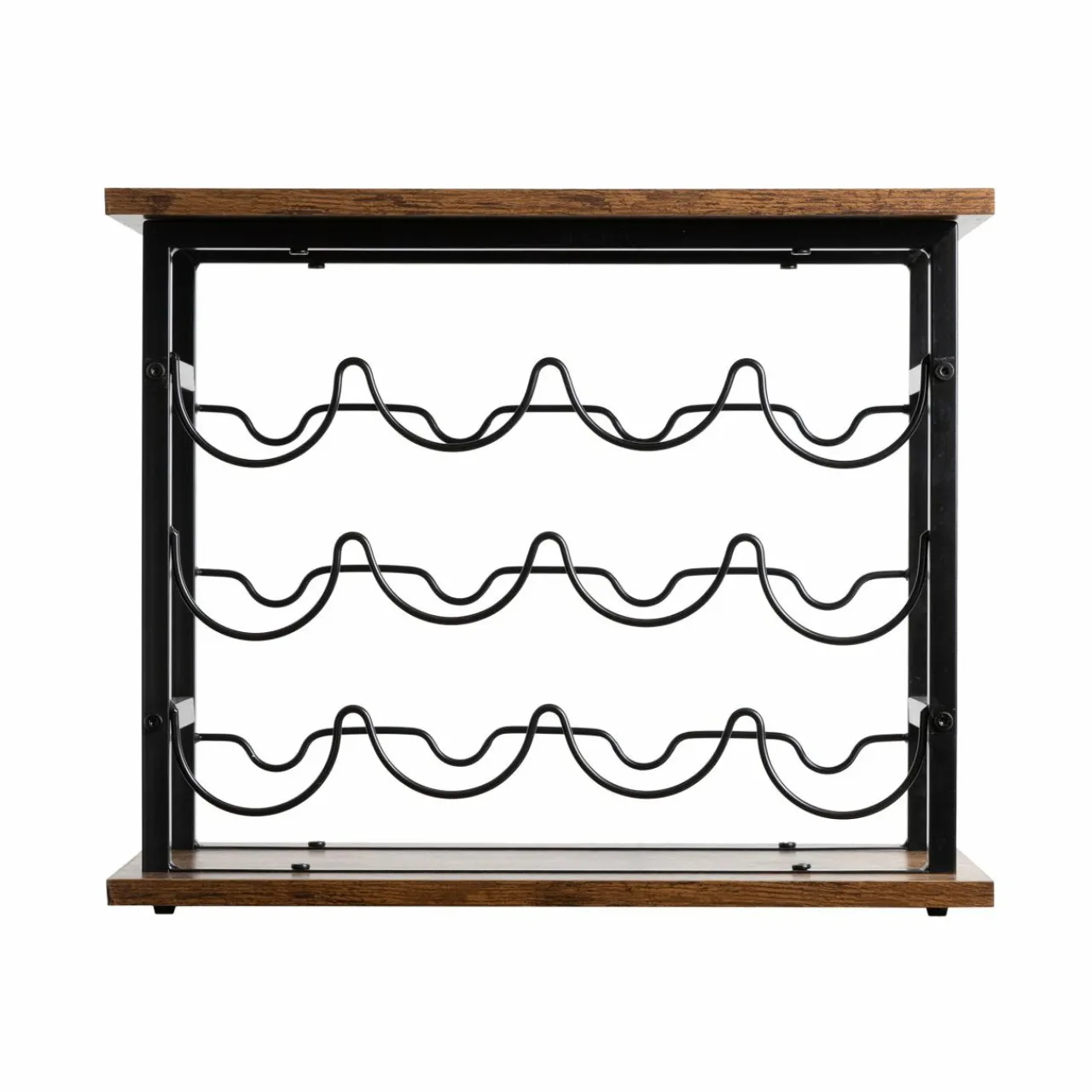 EMINZA Meuble range-bouteilles industriel 12 emplacements (H40 cm) Auguste Noir Outlet