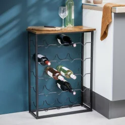 EMINZA Meuble range-bouteilles industriel 20 emplacements (H74 cm) Victor Noir New