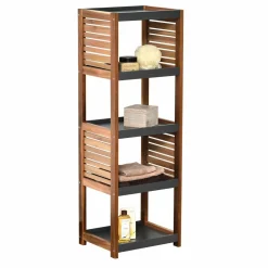 TENDANCE Meuble rangement 5 étagères (36 x H108 cm) Elément Acacia Bois Outlet