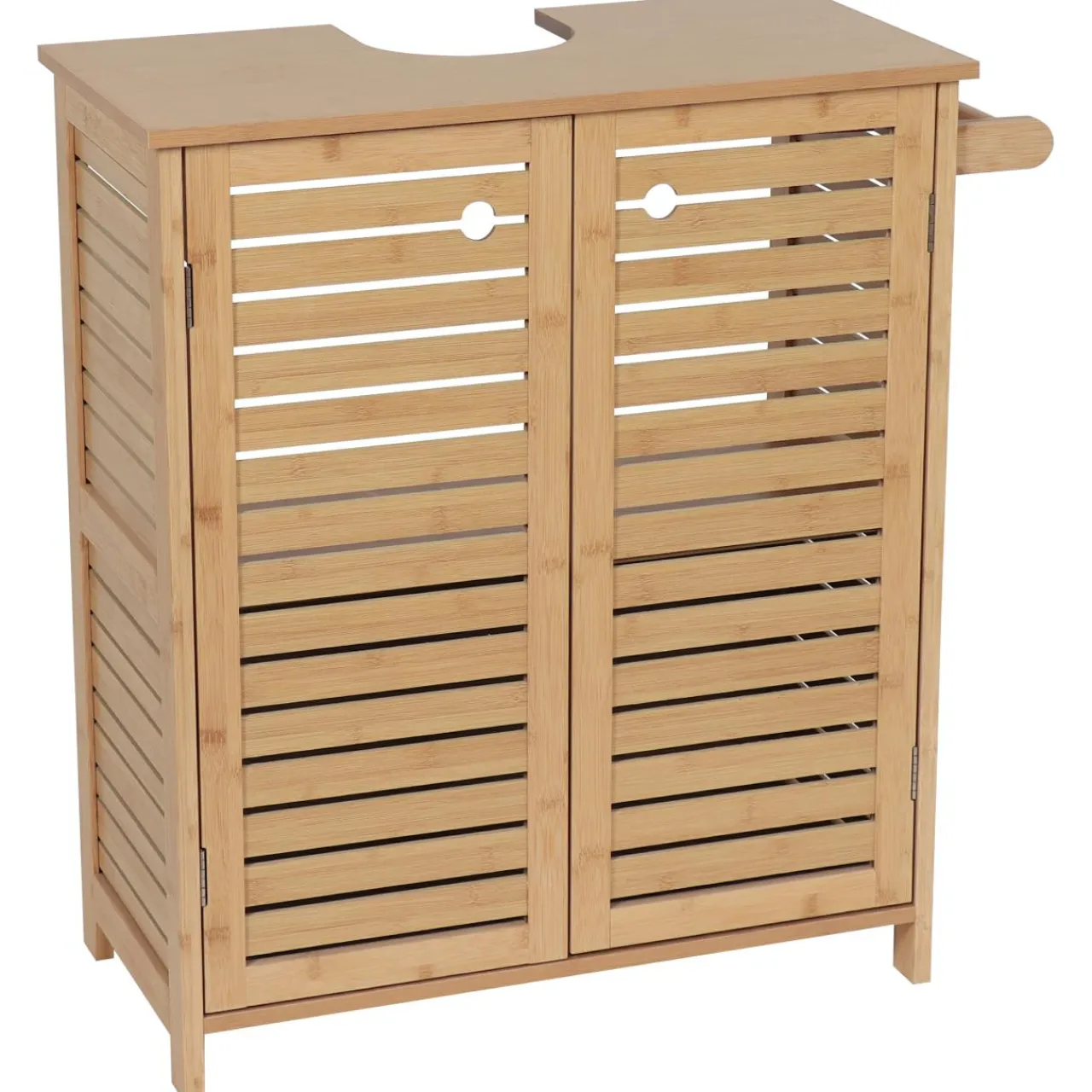 TENDANCE Meuble sous lavabo avec porte-serviette (67 x H70 cm) Trinidad Naturel Sale