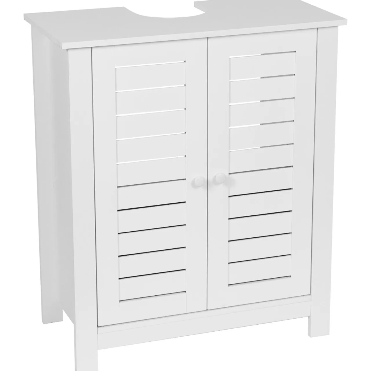 TENDANCE Meuble sous lavabo (60 x H70 cm) Santorin Blanc New