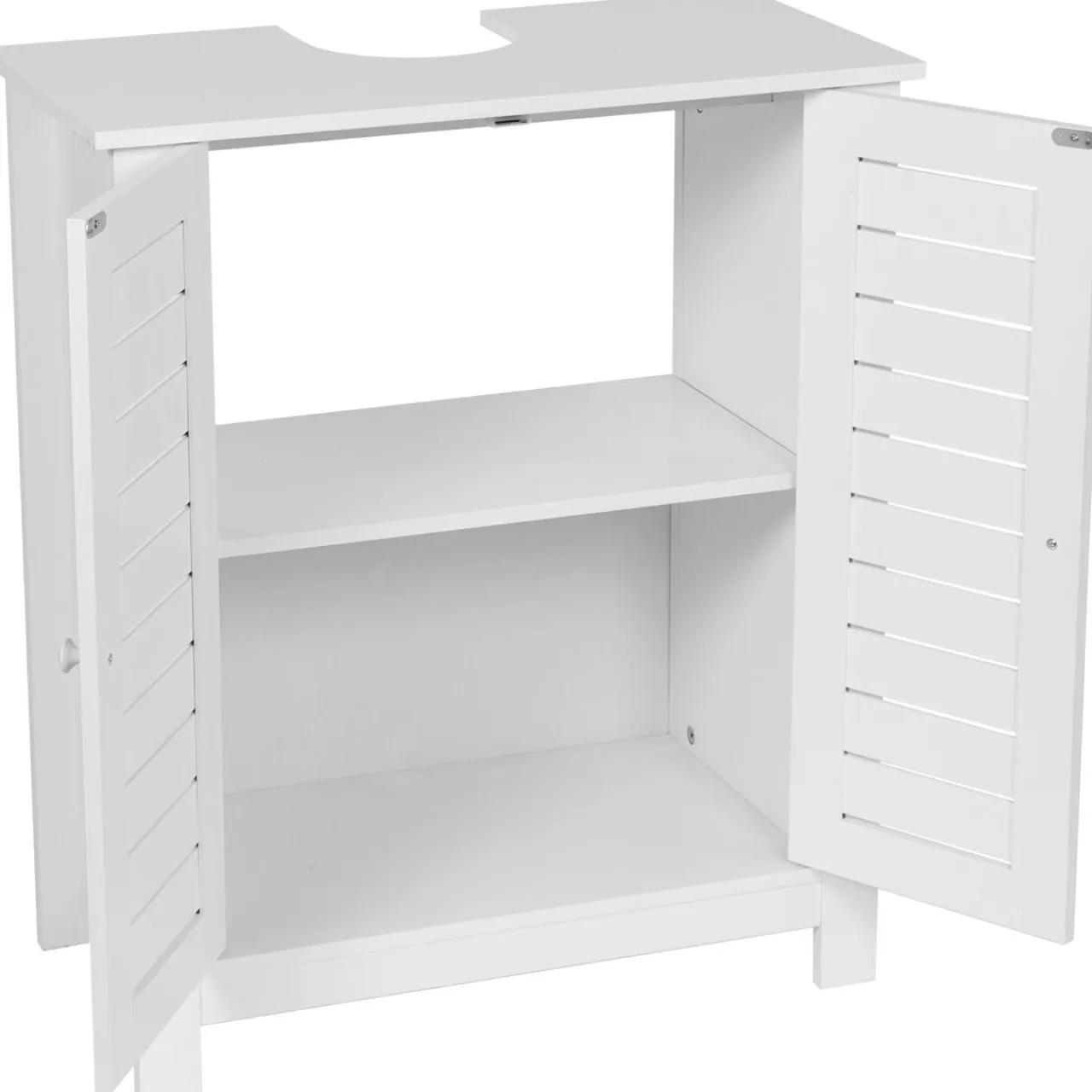 TENDANCE Meuble sous lavabo (60 x H70 cm) Santorin Blanc New