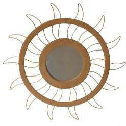 EMINZA Miroir et décoration murale chanvre (D75 cm) Sun Beige Naturel Discount