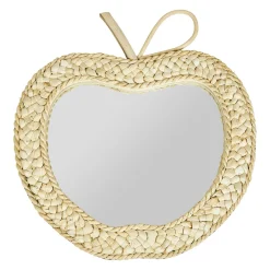OSTARIA Miroir mural corde tressée (30 x 32 cm) Pomme Beige Sale