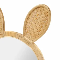 OSTARIA Miroir mural en rotin (H43 cm) Petit Lapin Naturel Outlet