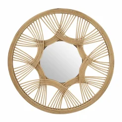 EMINZA Miroir mural rotin rond (D45 cm) Honiara Naturel Clearance