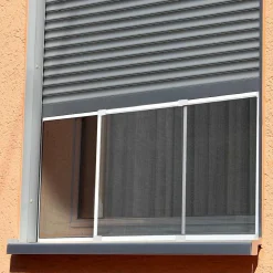LUANCE Moustiquaire fenêtre cadre extensible (H50 x L 70 / 130 cm) et gris Blanc Discount