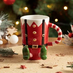 FEERIC LIGHTS Mug de Noël Lutin farceur Rouge Hot