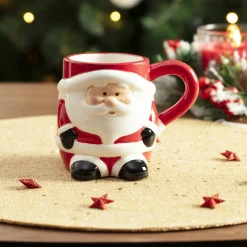 FEERIC LIGHTS Mug de Noël Petit Papa Noël Rouge Discount