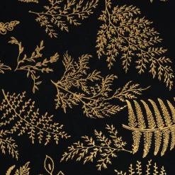 FEERIC LIGHTS Nappe de Noël rectangulaire anti tache (140 x 240 cm) Feuillage et doré Noir Discount