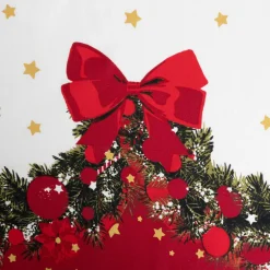 FEERIC LIGHTS Nappe de Noël rectangulaire coton (140 x 240 cm) Guirlande Festive Rouge Outlet