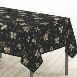 Douceur d interieur Nappe de Noël rectangulaire (150 x 240 cm) Guido Gris Anthracite Online
