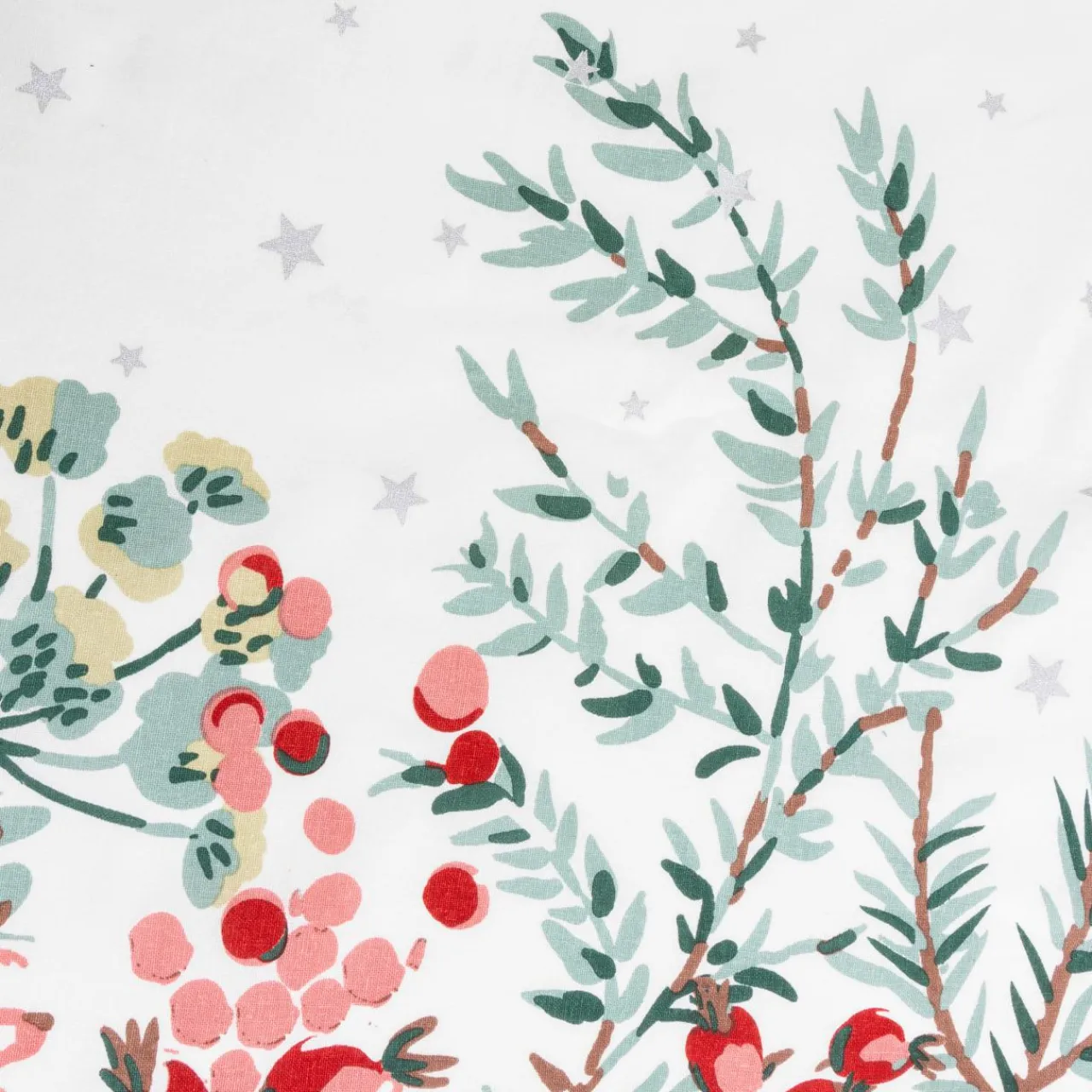 JJA Nappe de Noël rectangulaire (140 x 240 cm) Noël Nature Blanc Outlet