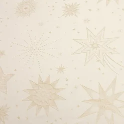JJA Nappe de Noël rectangulaire (140 x 240 cm) Nuit étoilée et doré Beige Sale