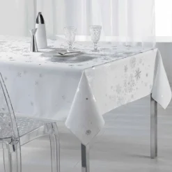 DOUCEUR D'INTERIEUR Nappe de Noël rectangulaire (150 x 300 cm) Constellation Blanc Clearance