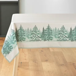 douceur d'intu017drieur Nappe de Noël rectangulaire (150 x 240 cm) Christmas Ecru Best